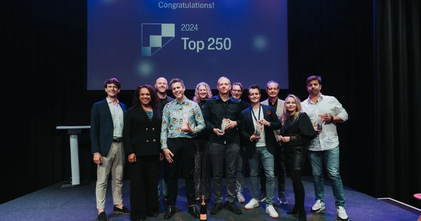 Delft Imaging group photo for winning the Impact Scaler